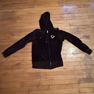 True religion velour hoodie